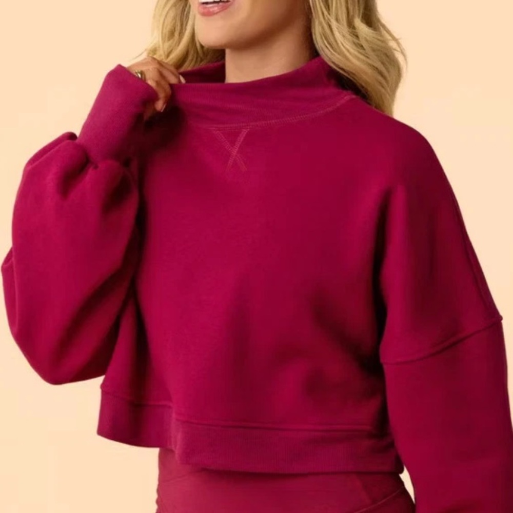 Berry Red Mockneck